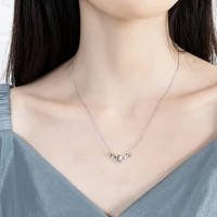 sa silverage deer has your s925 silver necklace jewerly 2021 fresh sky blue topaz silver deer necklace female mori female