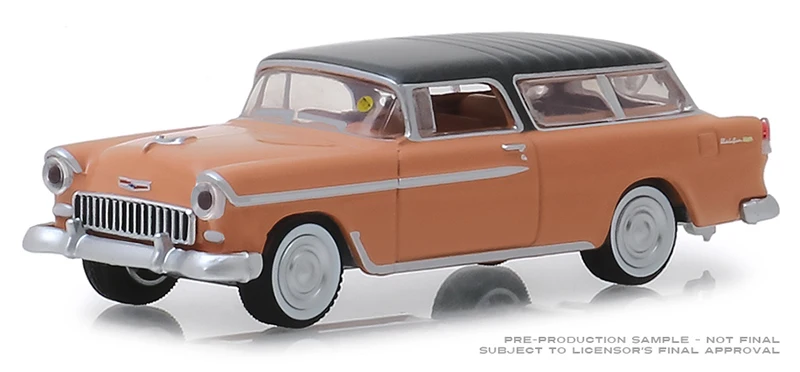 Зеленый свет 1: 64 1955 Chevro let Nomad in Shadow серый и коралловый сплав игрушки для детей