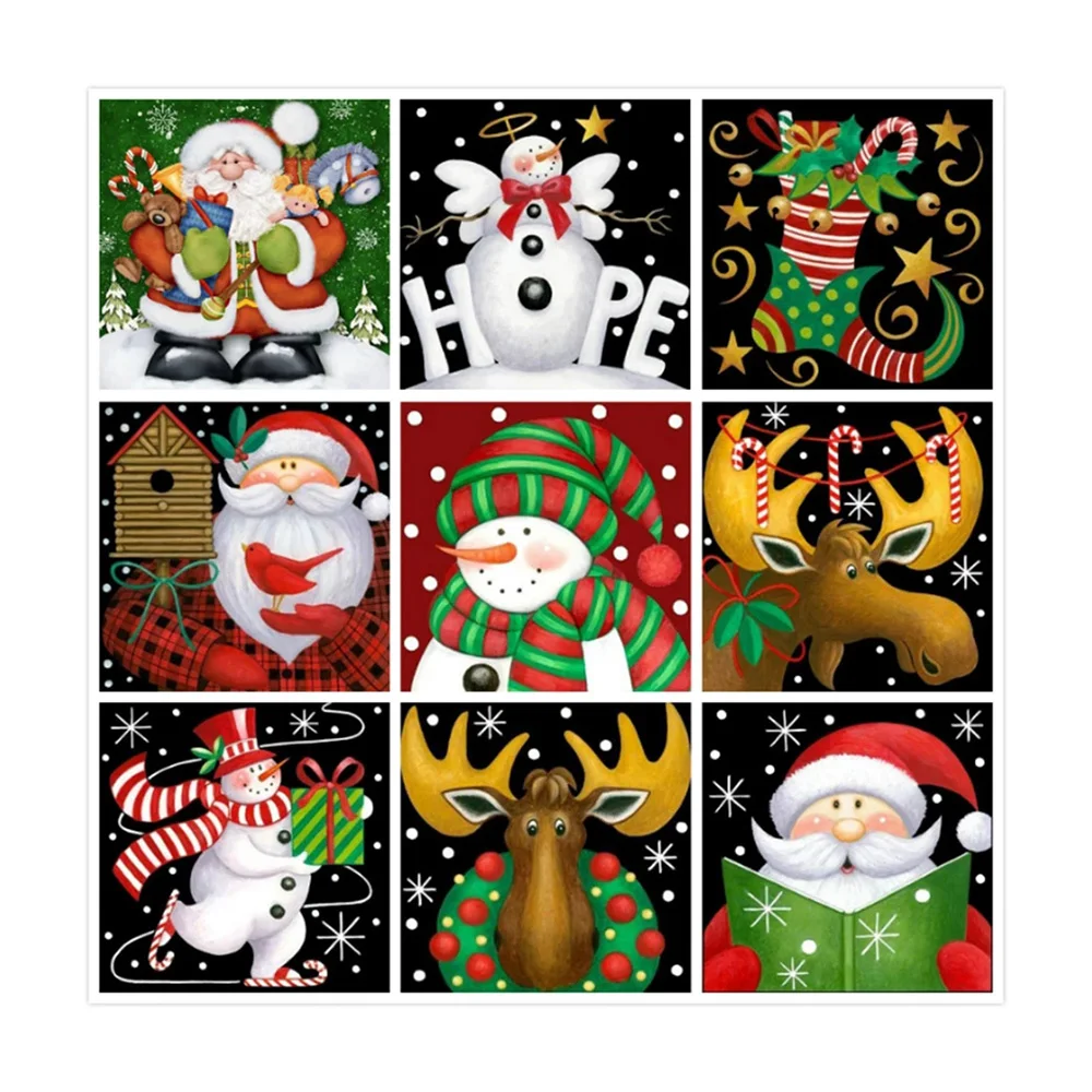 

Алмазная 5D картина «сделай сам» с Санта-Клаусом, оленем, снеговиком, квадратная круглая стразы, хобби, ремесла, мозаика ручной работы, подаро...