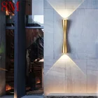 8 м современный светодиодный настенные светильники Золотой декоративный настенный светильник для дома Спальня коридор