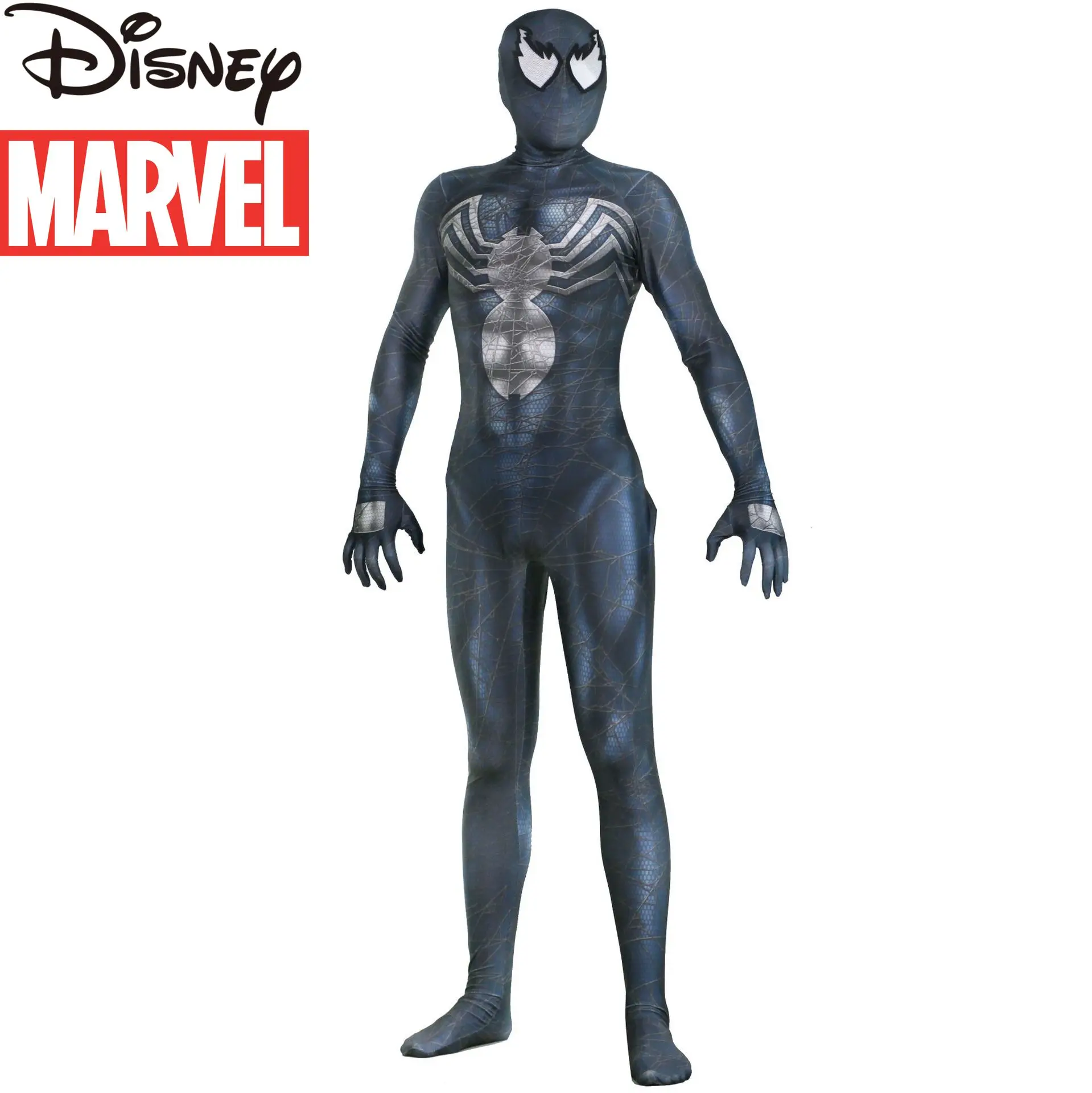 

Disney Marvel Spider-Man Role-playing One-piece Tights Halloween Costume New Version of Venom Spider-Man Costume
