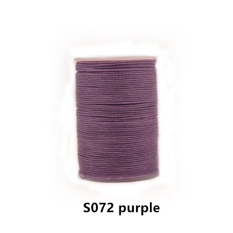 S072 light purple Распродажа DIY диаметр 0,55 мм кожаная круглая Вощеная швейная нить ручная прошитая полиэфирная круглая Вощеная цветная нить 40 цветов - Цвет: S072 light purple