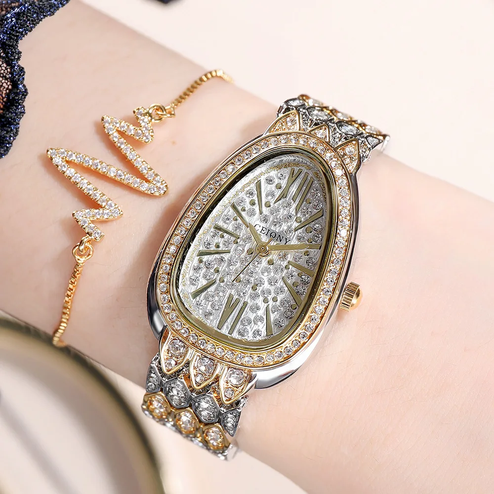 

BW factory direct sales network red explosion serpent bracelet women's watch full diamond fashion women's watch quartz watch