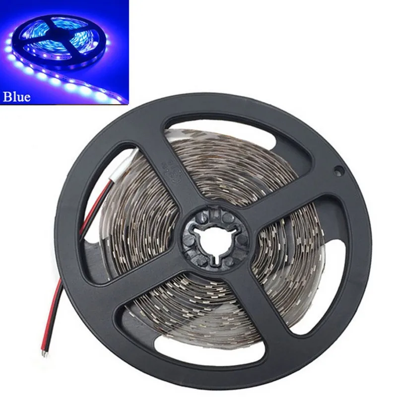 Светодиодные полосы света DC 12V RGB 60 светодиодов/м 3528 SMD неводонепроницаемая лента