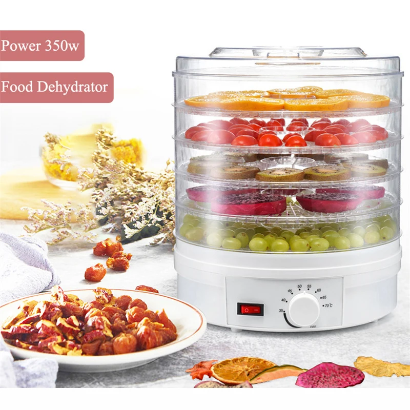 Fruit Dryer Machine Food Dehydrator Vegetable Herb Meat Drying 5 trays Snacks Air Dryer Household High Quality 220V EU US FD01