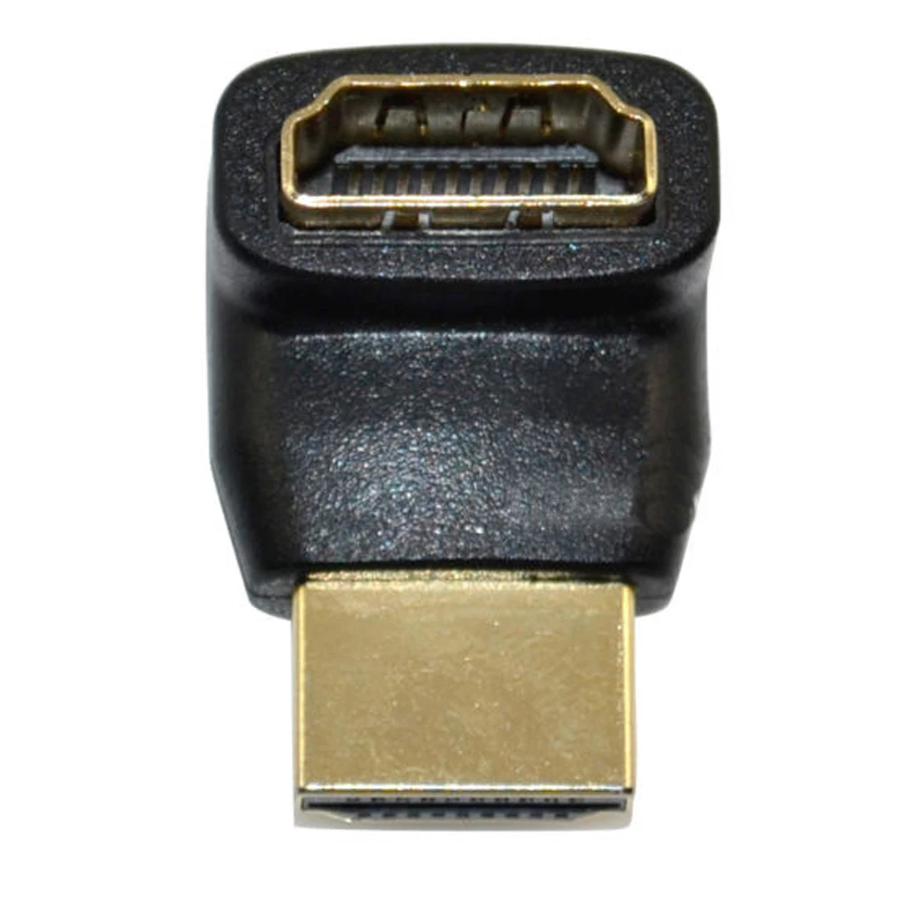 

HDMI 1.4 male plug to female jack 90 degree angled adapter convertor