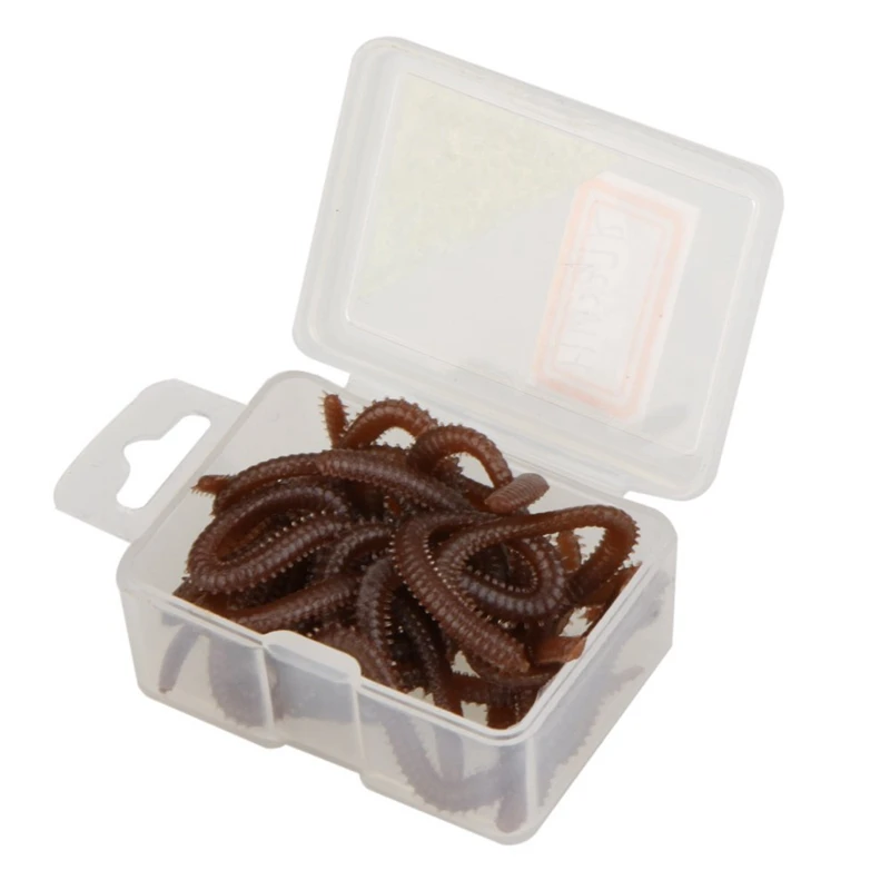 

17pcs 10cm Soft Simulation Worms Artificial Fishing Lures Lifelike Tackle Baits Fishy Smell with Box