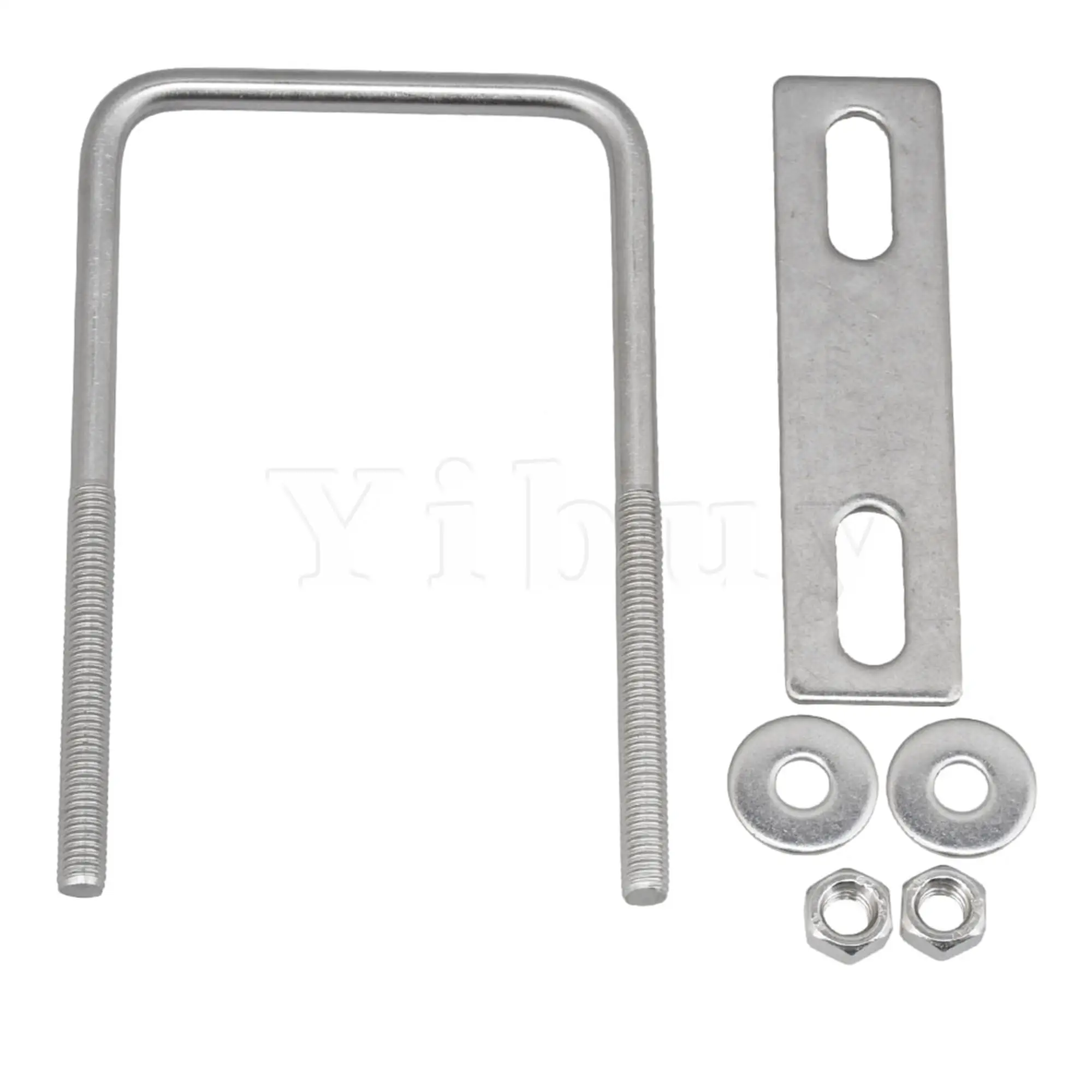 

Silver 304 Stainless Steel Square U Bolts with Plate Nut Set M6x60x110