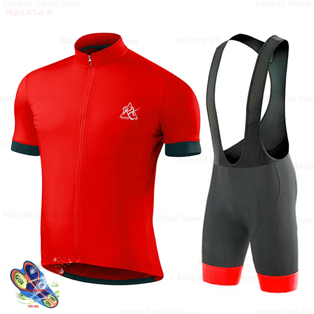Raudax завод Велосипедная форма 2020 Pro Team Ropa Ciclismo Hombre короткий рукав комплект для