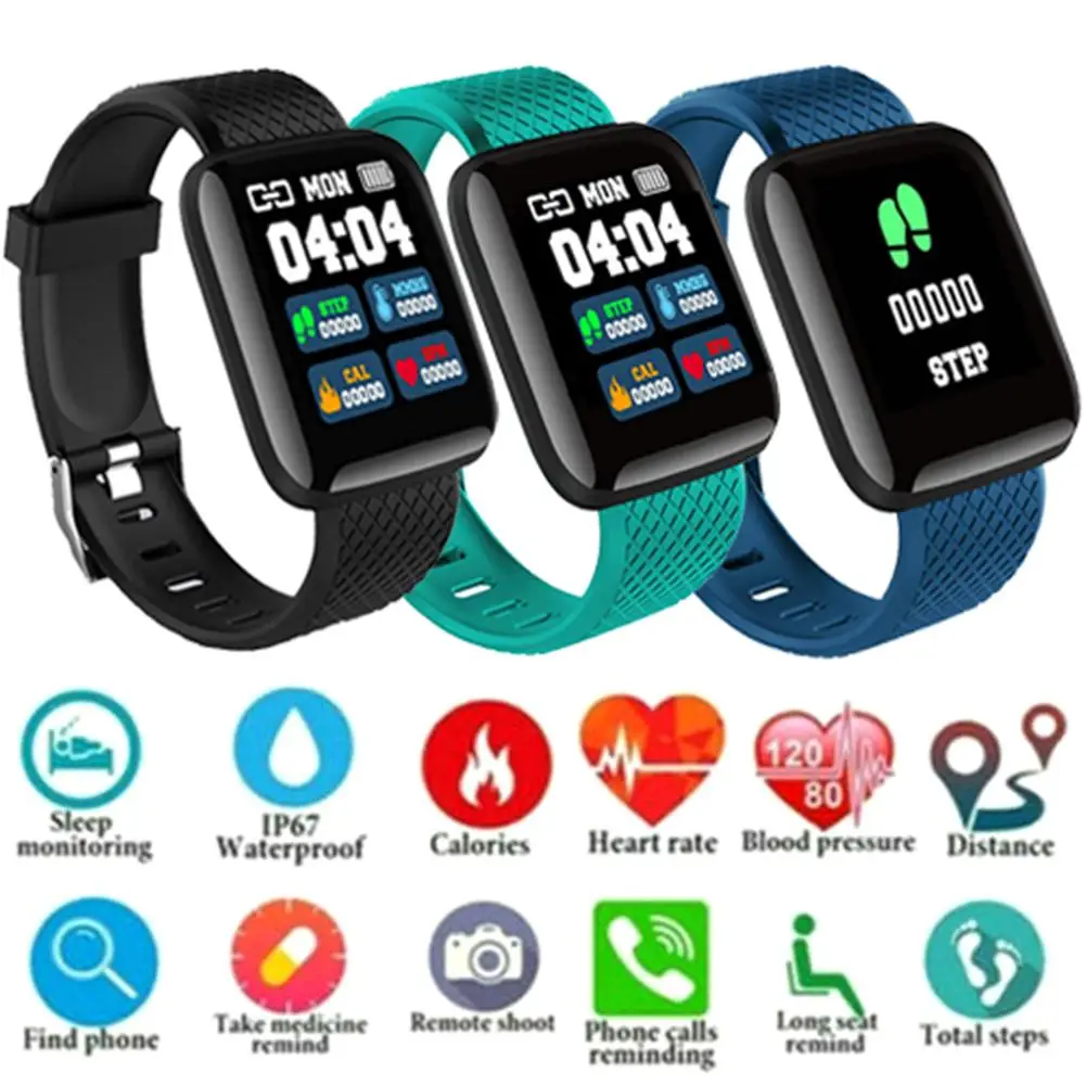 

Waterproof Heart Rate Monitor Pedometer Fitness Tracker Sport Smart Bracelet