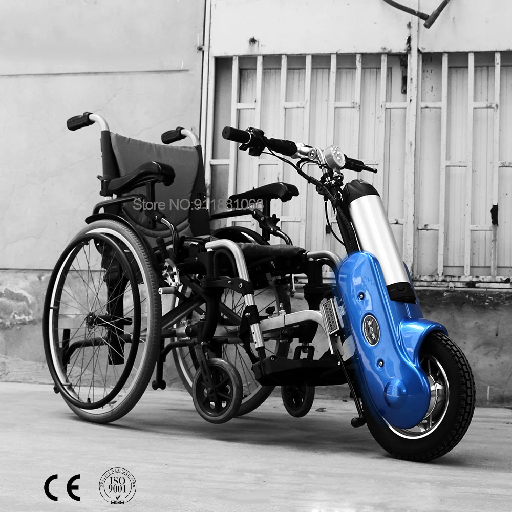 36V 400W Electric Handcycle Folding Wheelchair Attachment Hand Cycle Bike Front Driving Head Tractor Conversion Kits |