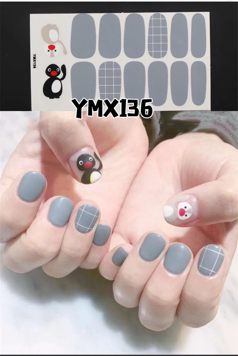 3D плед Снеговик Наклейки для ногтей самоклеющиеся черно белые DIY наклейки Советы