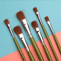 6pcs weasel hair oil paint brush for artists gouache acrylic watercolor painting brushpen art supplies school stationery lg2858