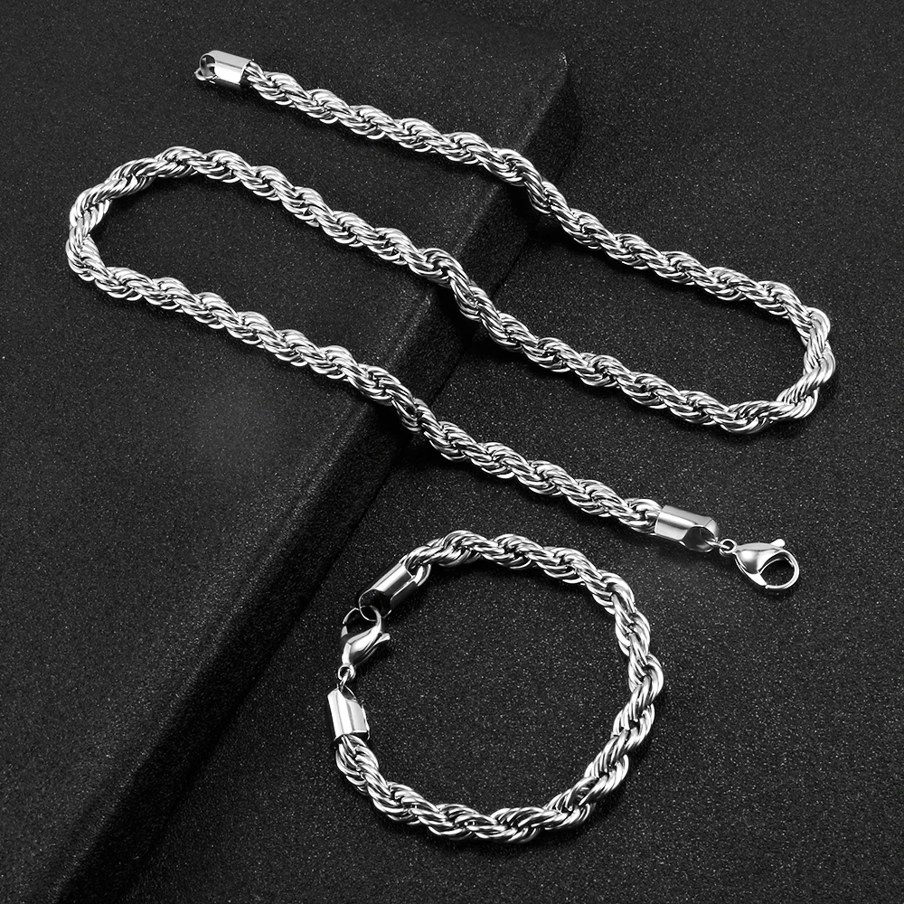 Цепь из нержавеющей стали 316L для мужчин и женщин плетеная цепочка в стиле хип-хоп