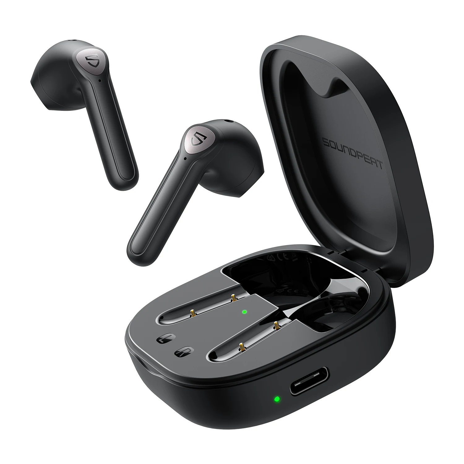 

SOUNDPEATS TrueAir2 + Wireless Earphones QCC3040 aptX-adaptive Bluetooth V5.2 Earbuds 4-Mic CVC 8.0 Noise Cancellation Game Mode