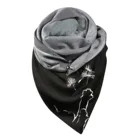 Женская модная шаль с милым рисунком кошки, Женская Ретро многофункциональная шаль, шарф на пуговицах, женский платок, булавка L3