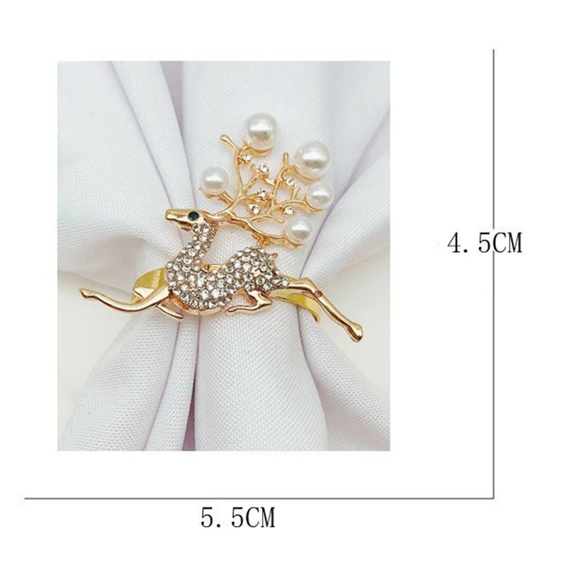 

8 Pcs Gold Napkin Ring Napkin Ring Holder Suitable for Christmas, Thanksgiving,Wedding,Holiday Party Table Decoration