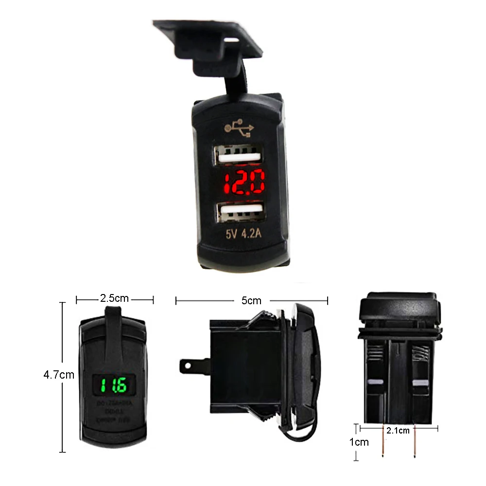 3.1A Универсальный двойной USB порт зарядное устройство розетка адаптер 12 24 в