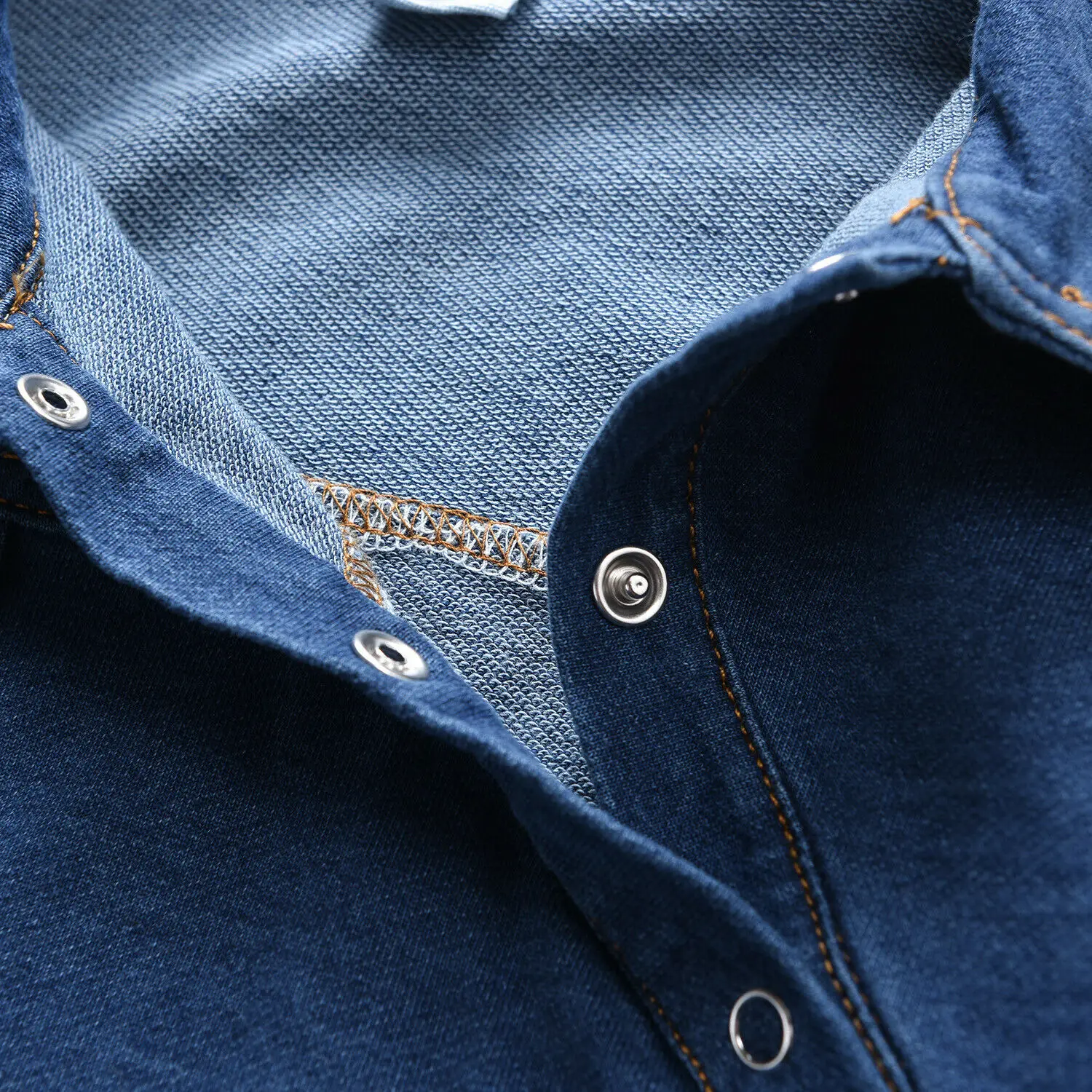 Детский демисезонный джинсовый комбинезон с длинным рукавом|Ромперы| |