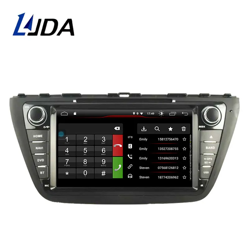 Автомобильный радиоприемник DSP Carplay 2 Din Android 11 для Suzuki SX4 / S Cross 2014 2015 мультимедийный