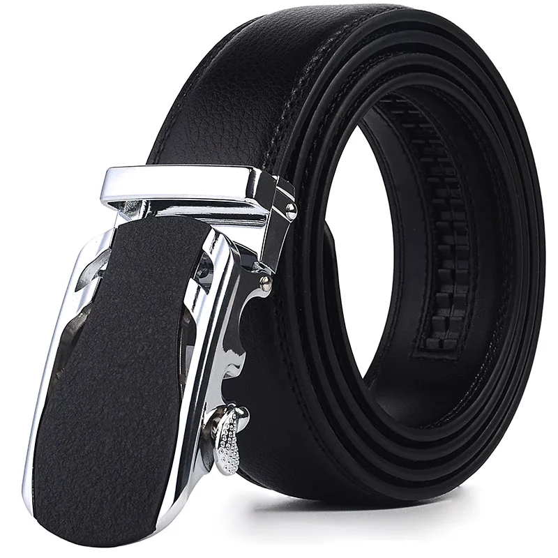 Cow Genuine Leather Men Belt Cowhide Belt For Men Metal Luxury Automatic Buckle Male Strap High Quality Male Waistband