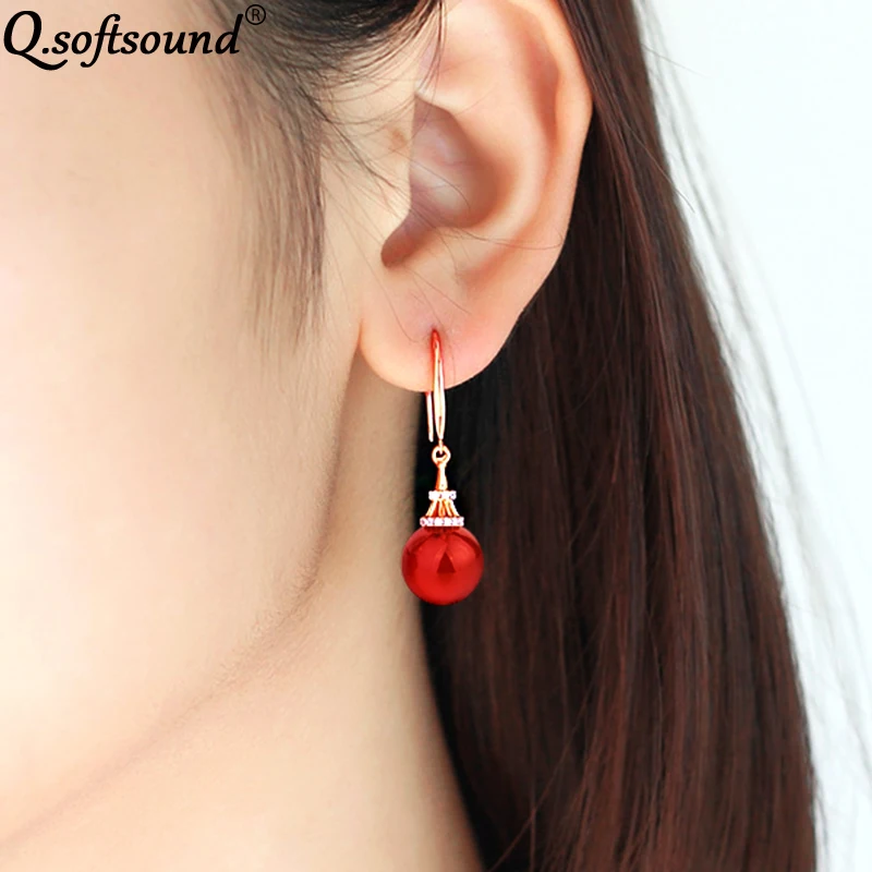 Новый натуральный халцедон висячие серьги для женщин розовое золото Цвет