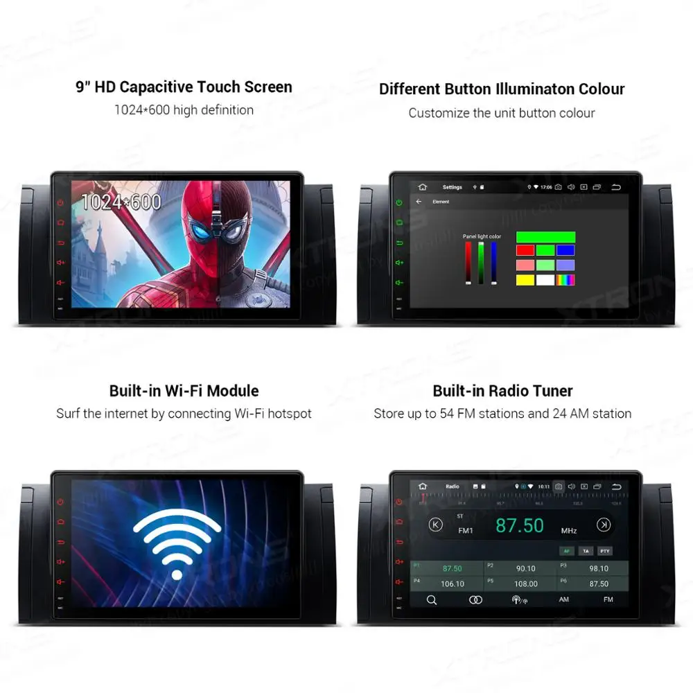 XTRONS 9 ''Android 10 0 устройство док станция Qualcomm Bluetooth 5 автомобиль радио плеер для BMW