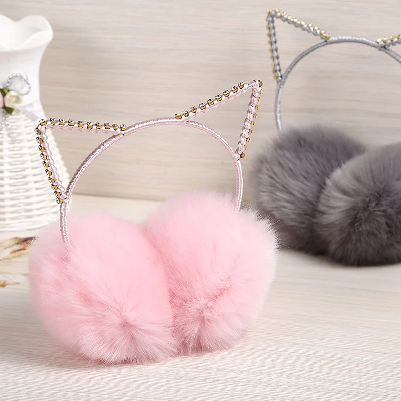 Зимние наушники модные милые удобные теплые зимние для женщин и девочек |