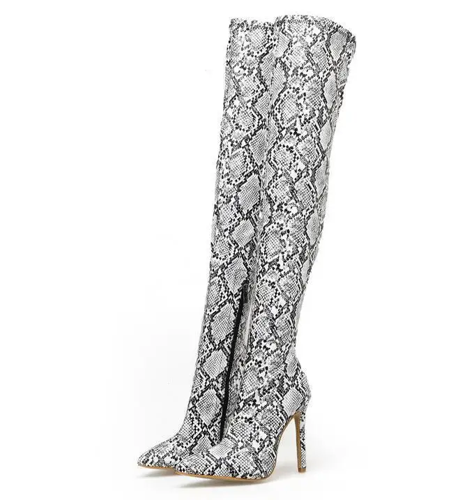 

shoes size 2019 pointed boots Women's ultra-high heel thin heel over-knee 42