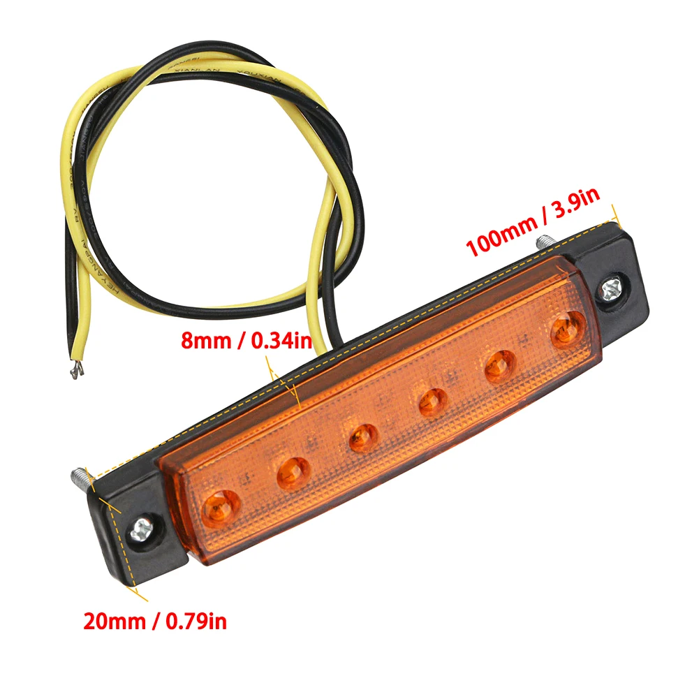 10 шт. желтые автомобисветодиодный светодиодные фонари 24 В|Световая рейка/рабочее