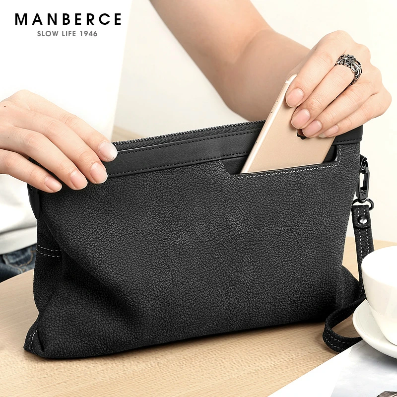 MANBERCE 2019 Новая высококачественная сумка из воловьей кожи мужская Большая