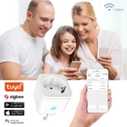 ZigbeeWi-Fi подключение Интеллектуальный адаптер для управления монитором энергии работает с alexa google Home inteligente mini autom