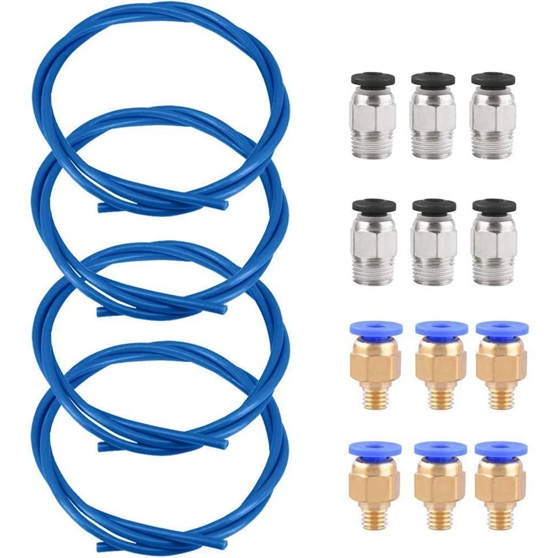 

3D Printer Accessories 1.5M PTFE Tube Ptfe Blue Tubing PC4-M6 PC4-M10 Connector For 3D Printer 1.75 Mm Filament