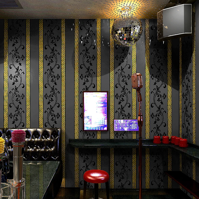 Европейская трехмерная полоса настенная бумага рулон для стен светоотражающая