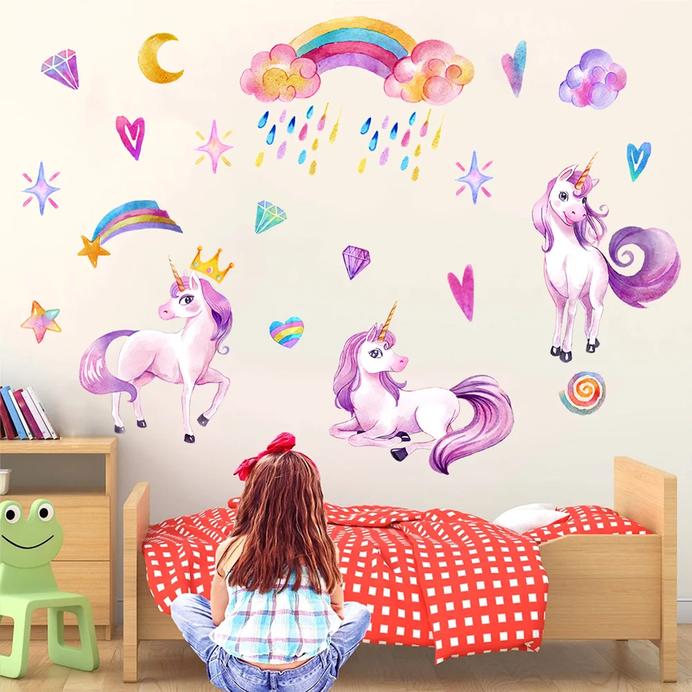 

Girl's Room Wall Decoration Pink Waterproof PVC Sticker Romantic Beautiful Home Decor Mural Art Decal Wall Sticker