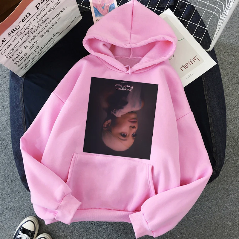 H2148 Ariana Grande Thank You Next Harajuku графическая Толстовка для женщин 90s Ullzang 7 колец забавная толстовка не звать меня Толстовка Ангел женский - Цвет: H2148