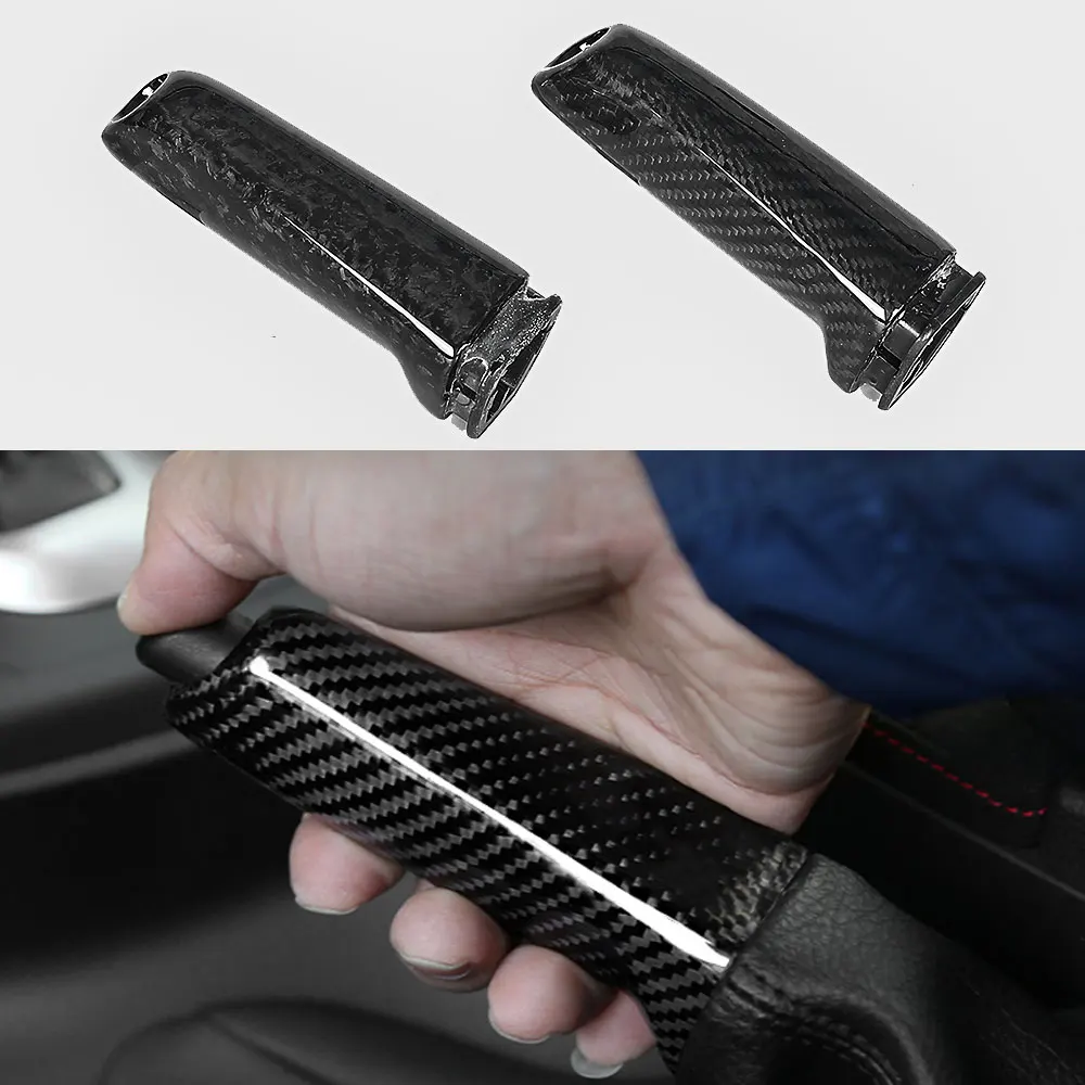 

For BMW E46 E60 E90 F10 F20 F30 E92 E39 F34 Accessories Universal Forge Carbon Fiber Car Handbrake Grips Cover Interior Trim