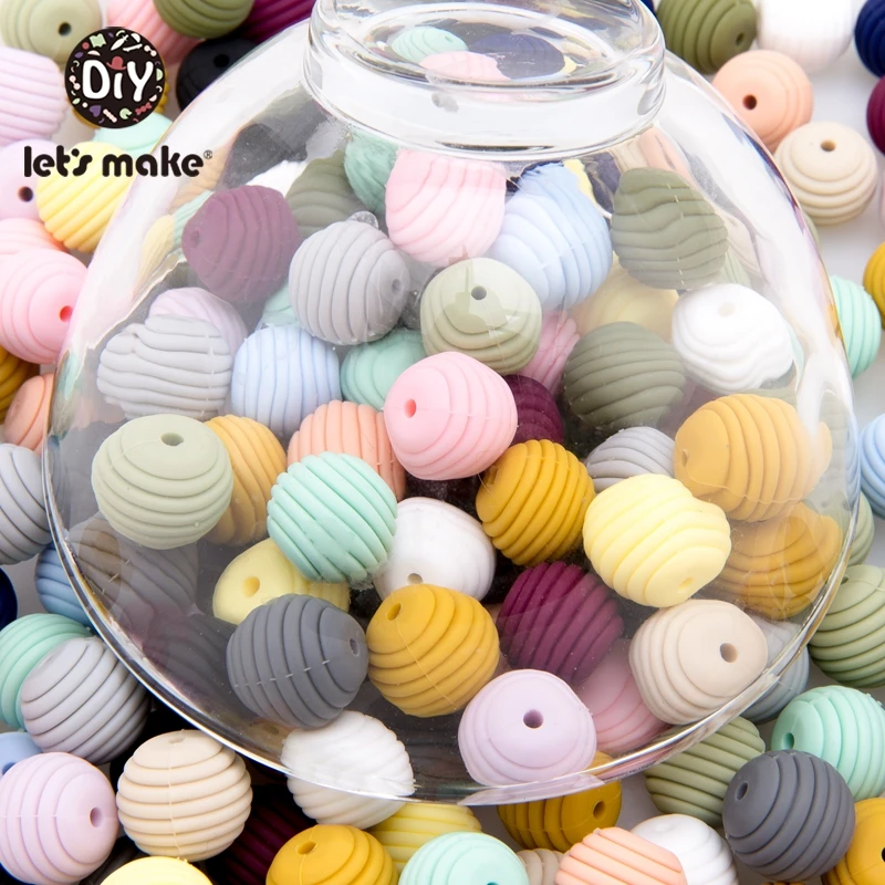 Let'S Make винт, 100 шт., 15 мм, Прорезыватель для зубов, детские игрушки, сделай сам, бусины, силиконовый Прорезыватель для малышей, для младенцев, пищевой зубной прорезыватель для малышей, игрушка