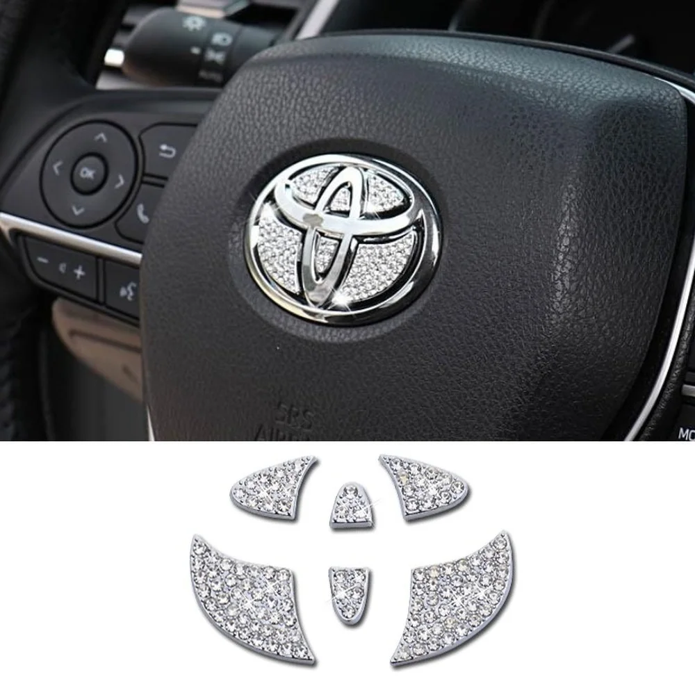 

Car Steering Wheel Emblem Sticker for Toyota Avensis Prado Corolla CHR Premio Aygo Rav4 Hilux Auris Vios Yaris Camry Accessories