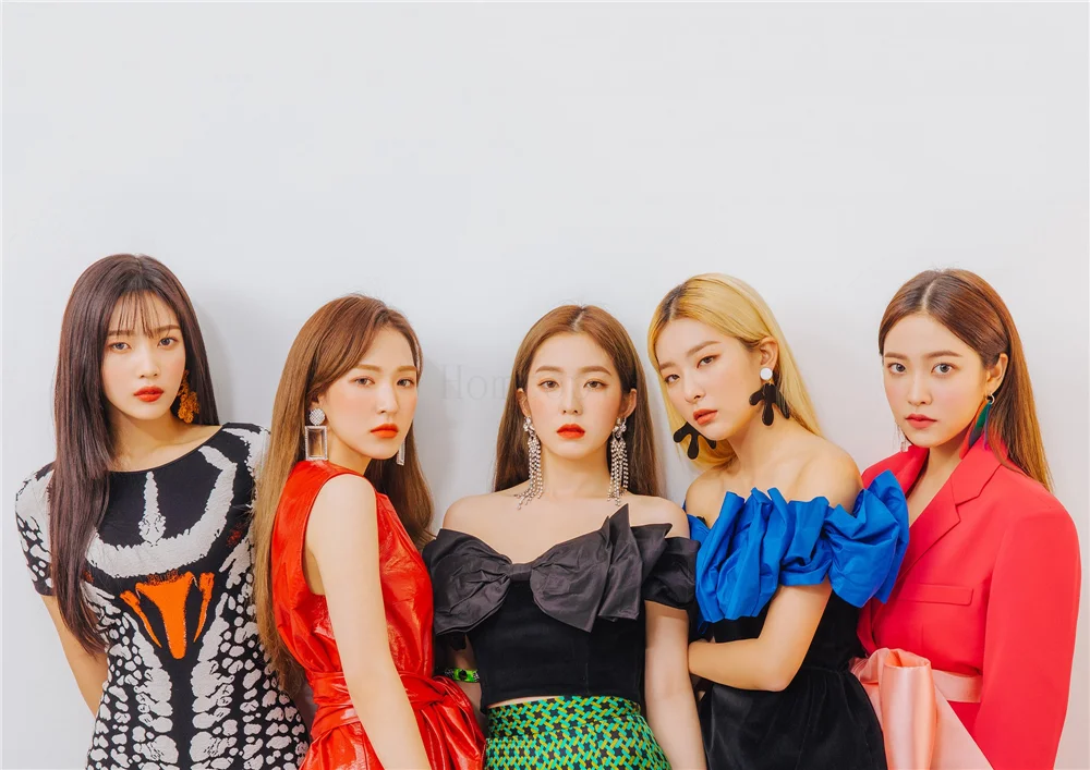Красные бархатные постеры Kpop наклейки на стену белая бумага с покрытием яркие