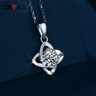 OEVAS настоящее 1 карат D Цвет Муассанит кулон ожерелья для женщин 100% 925 стерлингового серебра сверкающая Свадебная вечеринка, хорошее ювелирное изделие