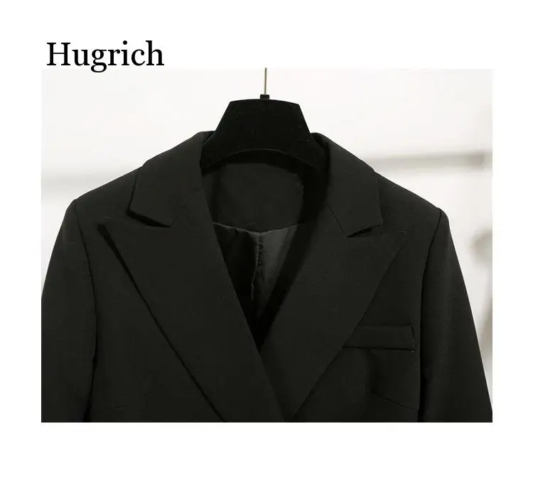 

Spring Autumn Fashion Women's Long Sleeve Double Breasted Student Jacket Loose Casual Black Women Blazers Jackets Work Wear Coat