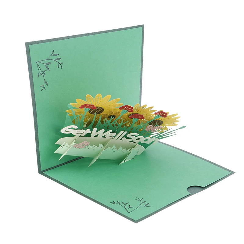 Поздравительная открытка с цветами на день матери свадьбу годовщину рождения 3D