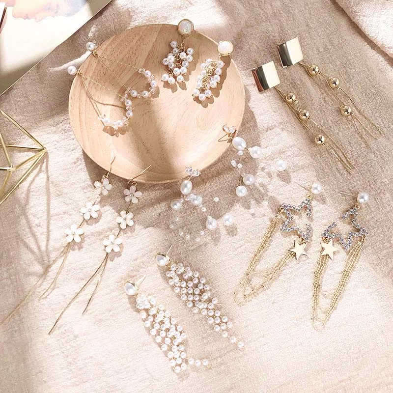 Новая мода 25 дизайн корейские жемчужные серьги Элегантные Имитация Жемчуга