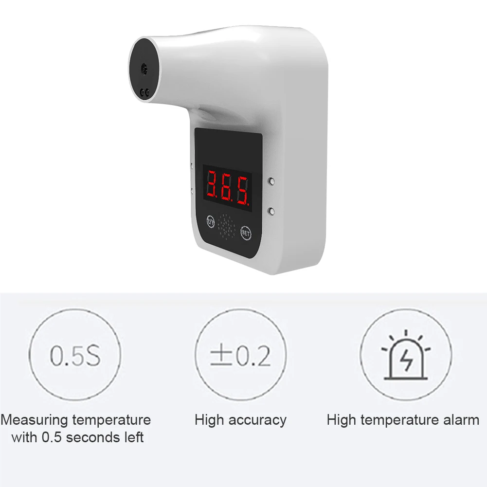 

Baby Forehead Temperature Sensor Gun Laser Meter Non Contact Infrared Wall Mount GP-100 Instant Accurate Reading With Alarm