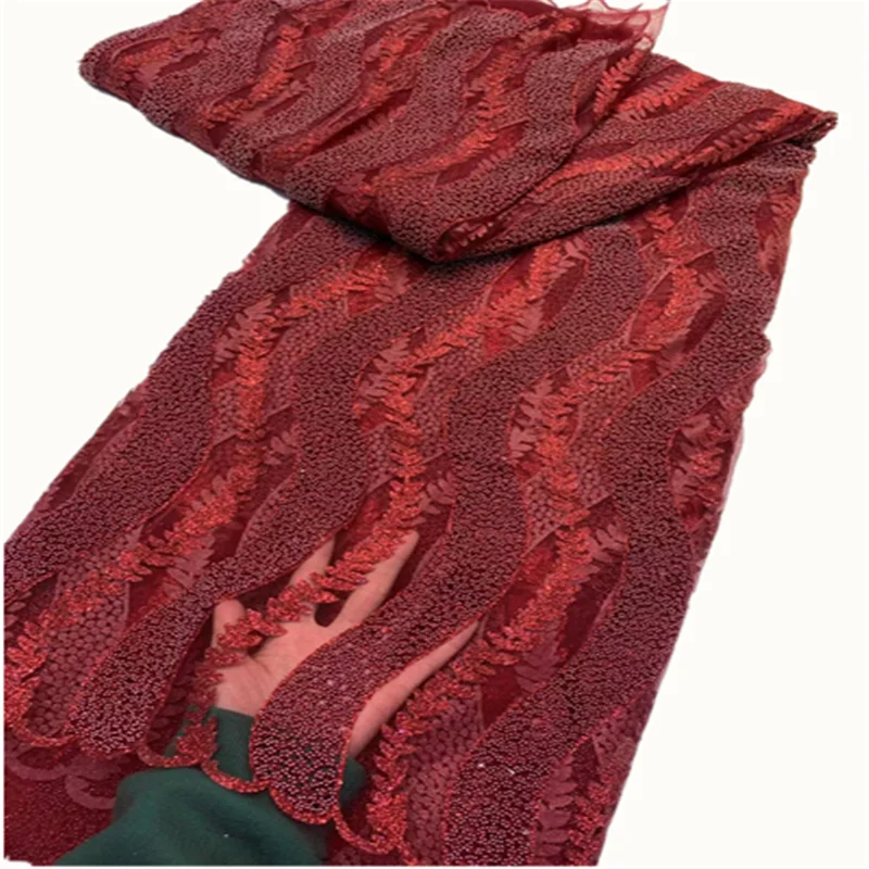 Африканская Тюлевая кружевная ткань с блестками белая 2020 зеленая новейшая