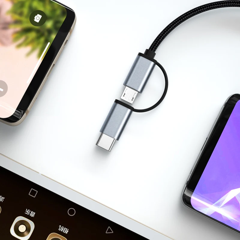 2-в-1 аудио-видео кабель Micro USB Type-C к Hdmi-совместимый MHL HDTV кабели для Xiaomi Huawei Redmi