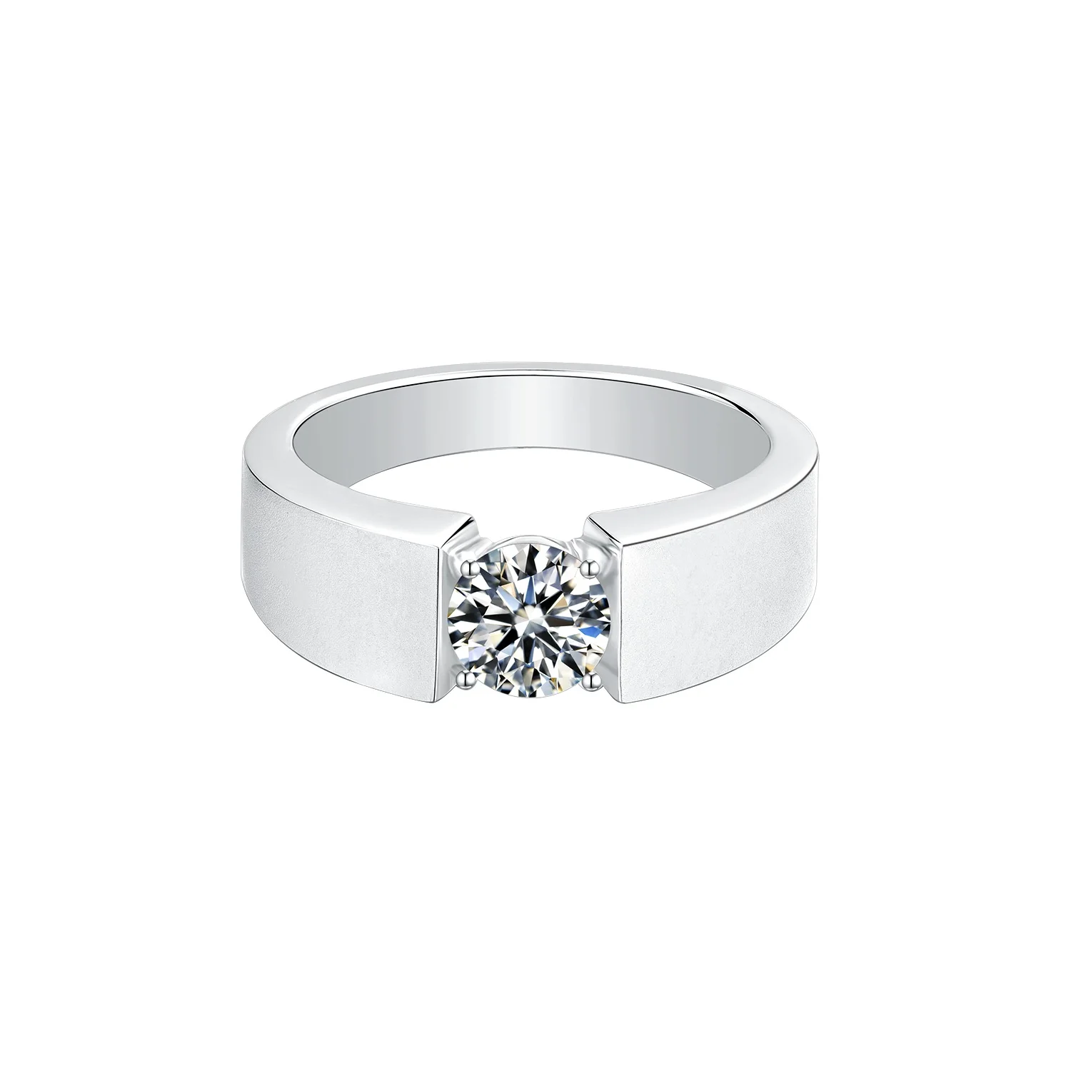 BOEYCJR 925 пробы Silver 1ct F цветной Муассанит VVS1 мужские бриллианты | Украшения и