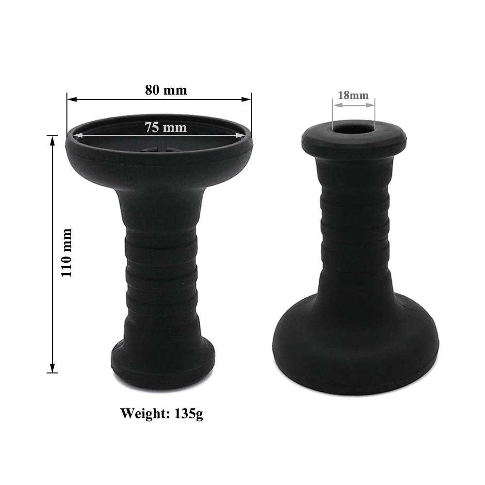 LOMINT большая силиконовая кальянная чаша с 1 отверстием черный табак для кальяна