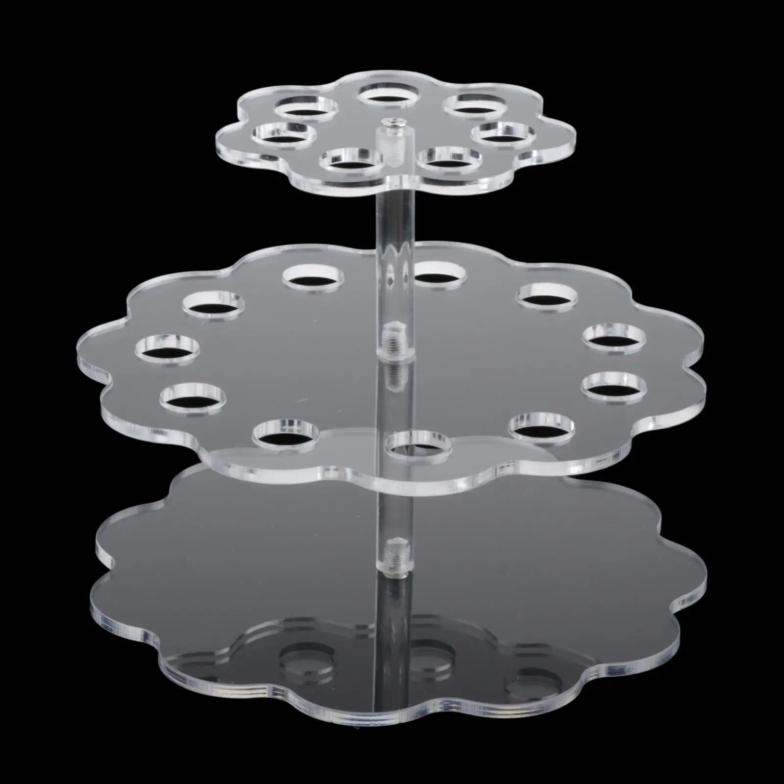 

Clear 18 Bottles 2 Tier Rotating Essential Oil Rack Storage Holder Organizer